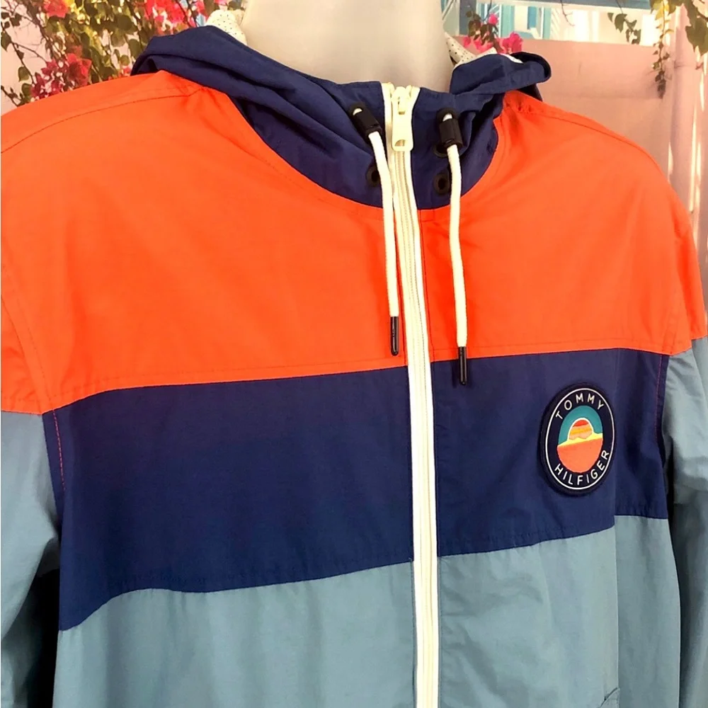 NWT Tommy Hilfiger Sunset Color Block Windbreaker